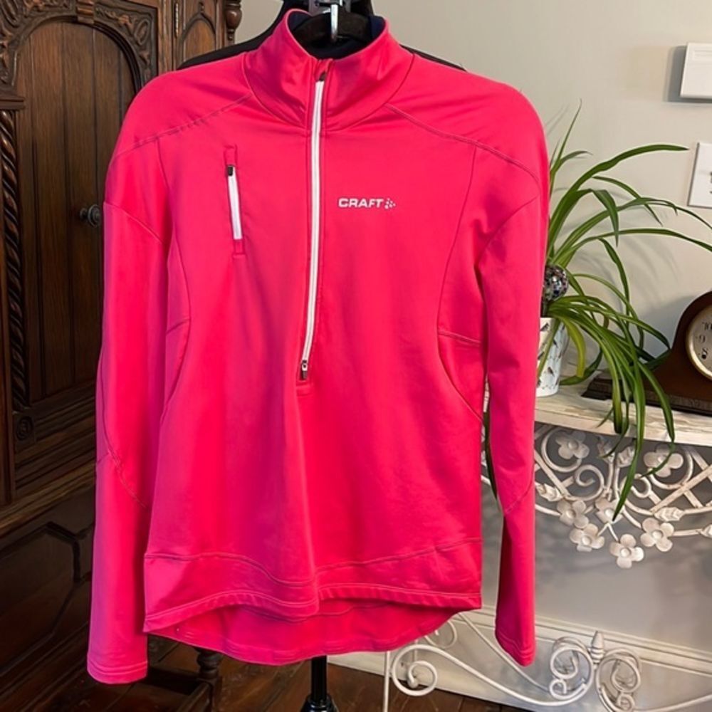 Craft Performance Bike Thermal‎ Top Red Full Zip Women's L Performance Cyclist
